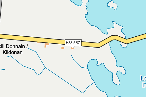 HS8 5RZ map - OS OpenMap – Local (Ordnance Survey)