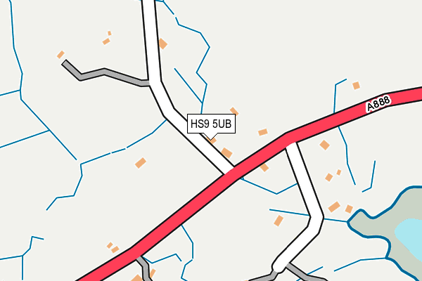 HS9 5UB map - OS OpenMap – Local (Ordnance Survey)