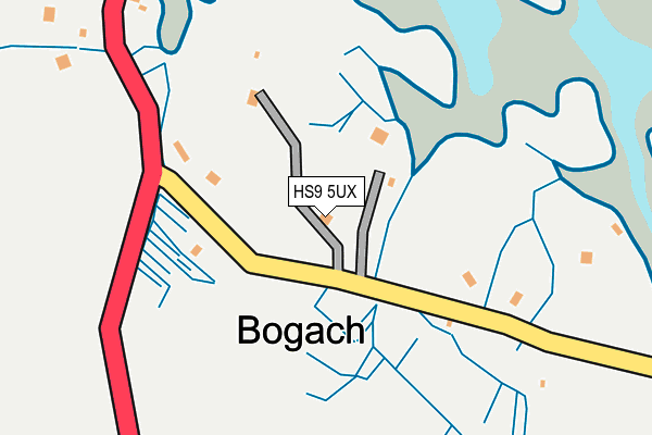 HS9 5UX map - OS OpenMap – Local (Ordnance Survey)