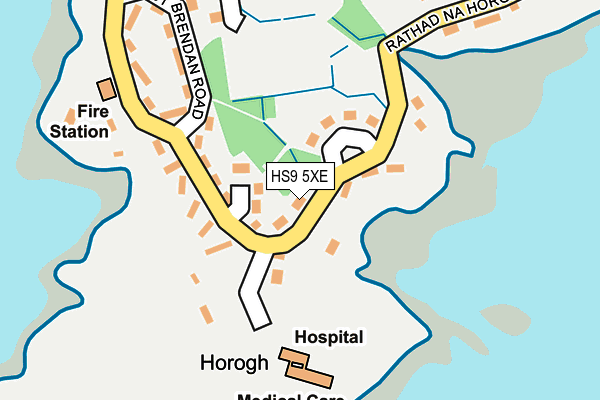 HS9 5XE map - OS OpenMap – Local (Ordnance Survey)