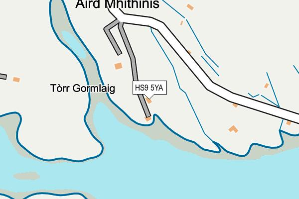 HS9 5YA map - OS OpenMap – Local (Ordnance Survey)