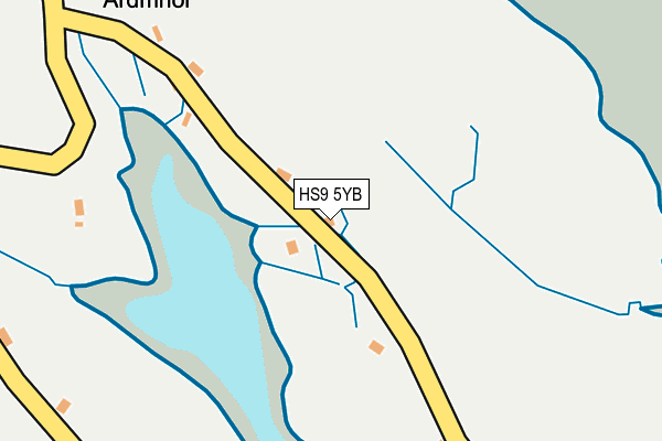 HS9 5YB map - OS OpenMap – Local (Ordnance Survey)