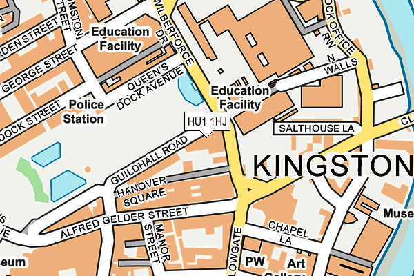 HU1 1HJ map - OS OpenMap – Local (Ordnance Survey)