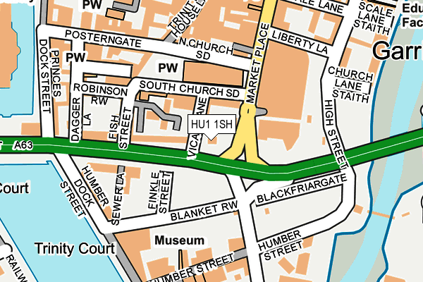 HU1 1SH map - OS OpenMap – Local (Ordnance Survey)