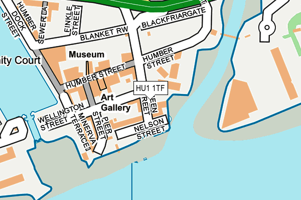 HU1 1TF map - OS OpenMap – Local (Ordnance Survey)