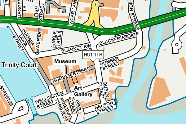 HU1 1TH map - OS OpenMap – Local (Ordnance Survey)