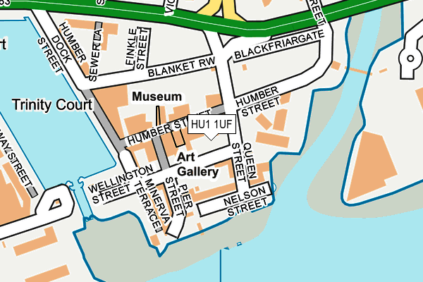 HU1 1UF map - OS OpenMap – Local (Ordnance Survey)