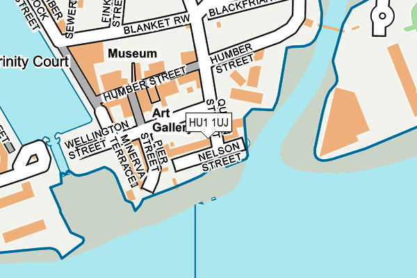 HU1 1UJ map - OS OpenMap – Local (Ordnance Survey)