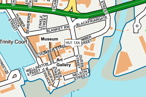 HU1 1XA map - OS OpenMap – Local (Ordnance Survey)