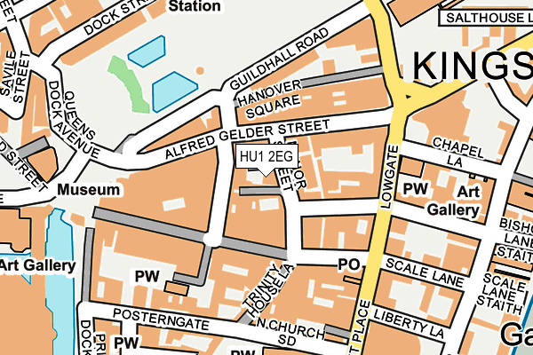 HU1 2EG map - OS OpenMap – Local (Ordnance Survey)