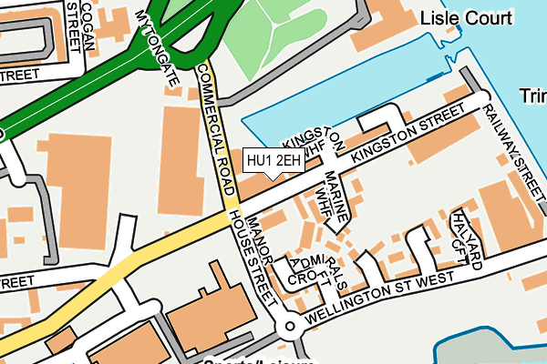 HU1 2EH map - OS OpenMap – Local (Ordnance Survey)