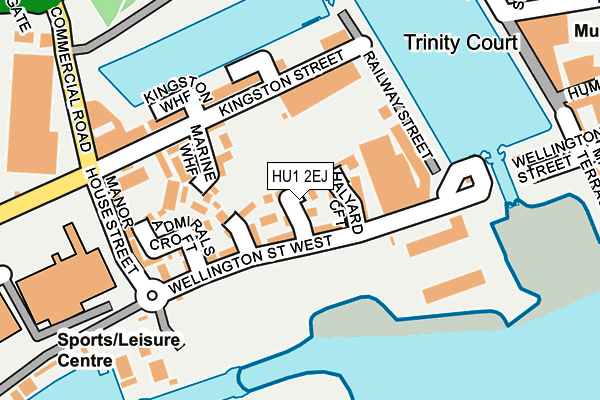 HU1 2EJ map - OS OpenMap – Local (Ordnance Survey)