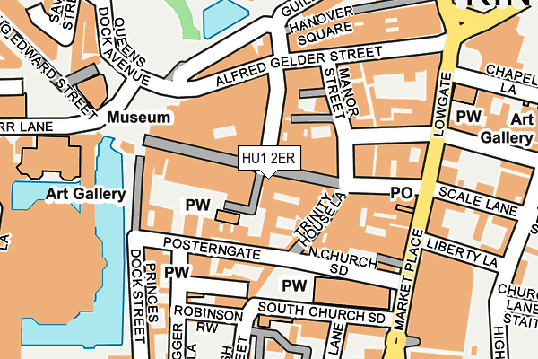 HU1 2ER map - OS OpenMap – Local (Ordnance Survey)