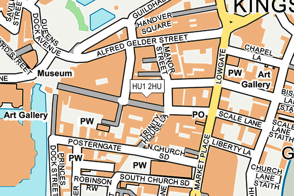 HU1 2HU map - OS OpenMap – Local (Ordnance Survey)