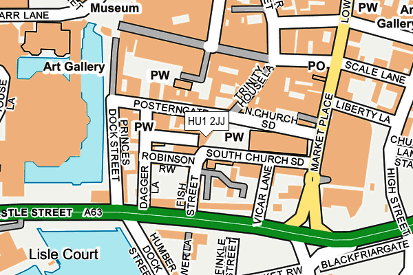HU1 2JJ map - OS OpenMap – Local (Ordnance Survey)