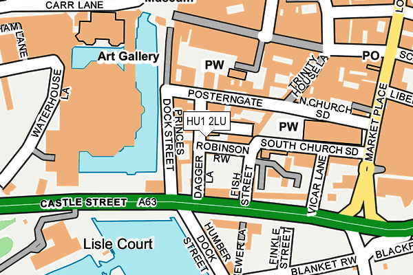 HU1 2LU map - OS OpenMap – Local (Ordnance Survey)