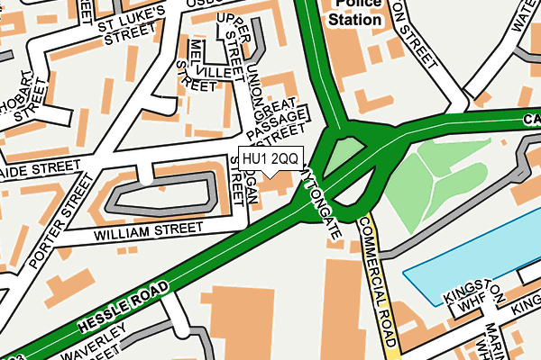 HU1 2QQ map - OS OpenMap – Local (Ordnance Survey)