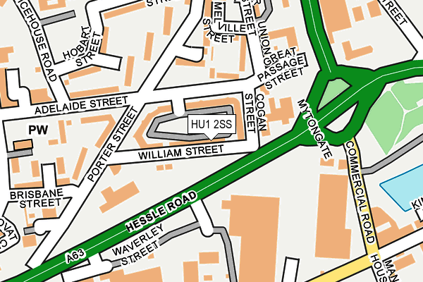 HU1 2SS map - OS OpenMap – Local (Ordnance Survey)