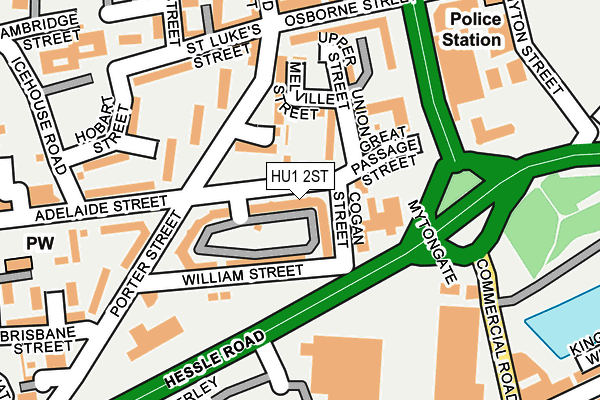 HU1 2ST map - OS OpenMap – Local (Ordnance Survey)