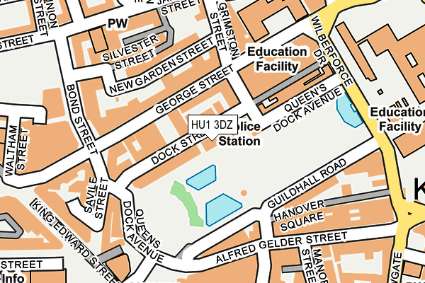 HU1 3DZ map - OS OpenMap – Local (Ordnance Survey)