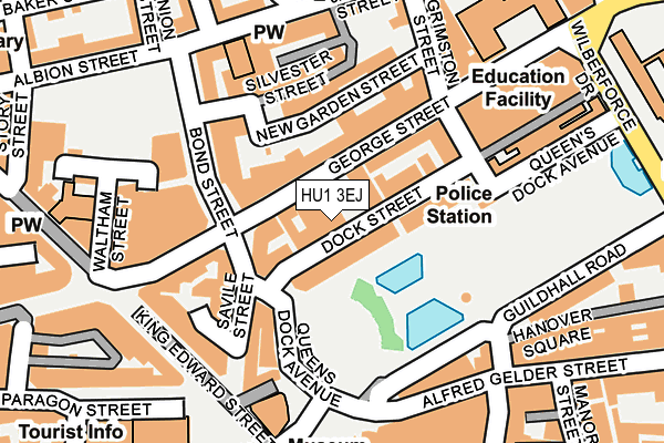 HU1 3EJ map - OS OpenMap – Local (Ordnance Survey)