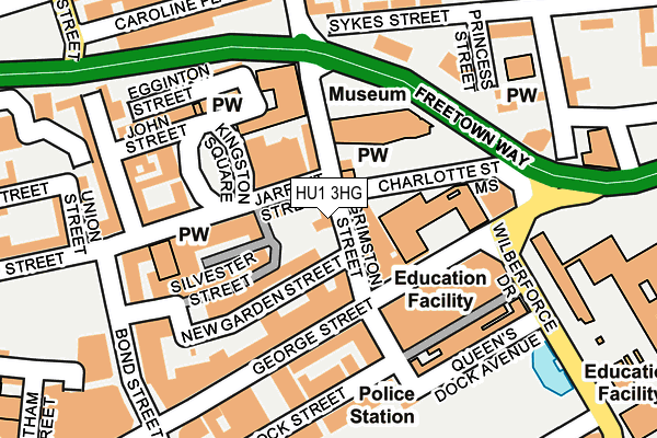 HU1 3HG map - OS OpenMap – Local (Ordnance Survey)