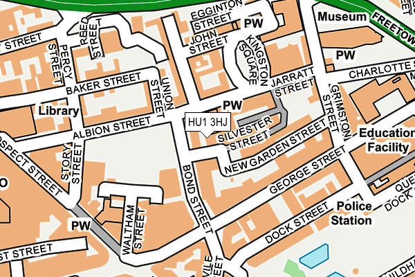 HU1 3HJ map - OS OpenMap – Local (Ordnance Survey)