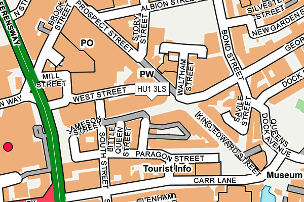 HU1 3LS map - OS OpenMap – Local (Ordnance Survey)