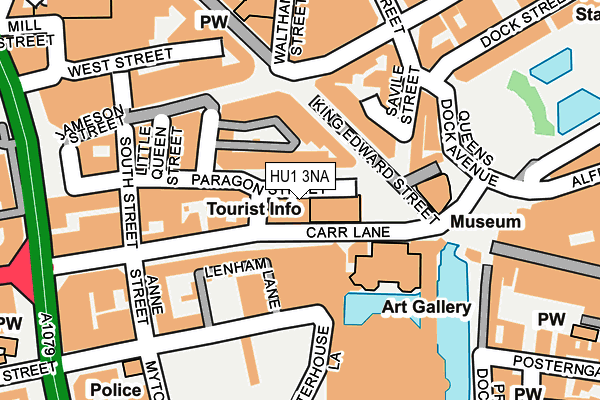 HU1 3NA map - OS OpenMap – Local (Ordnance Survey)