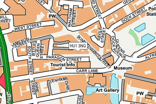 HU1 3NQ map - OS OpenMap – Local (Ordnance Survey)