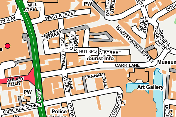 HU1 3PQ map - OS OpenMap – Local (Ordnance Survey)