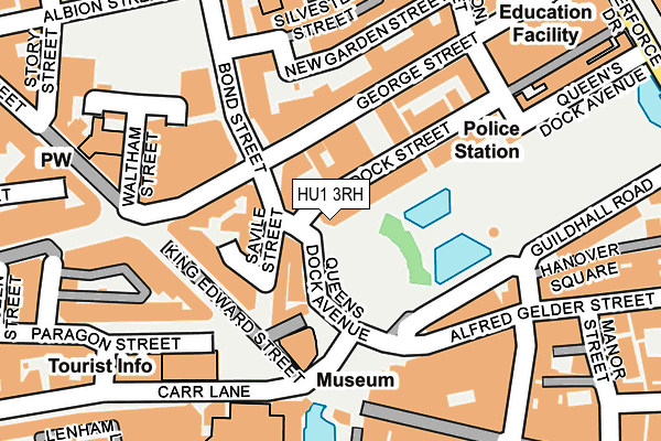 HU1 3RH map - OS OpenMap – Local (Ordnance Survey)