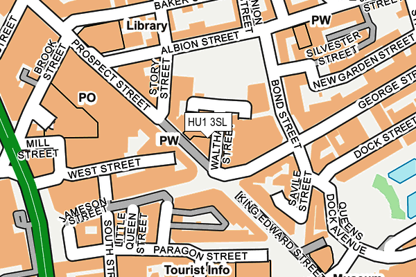 HU1 3SL map - OS OpenMap – Local (Ordnance Survey)