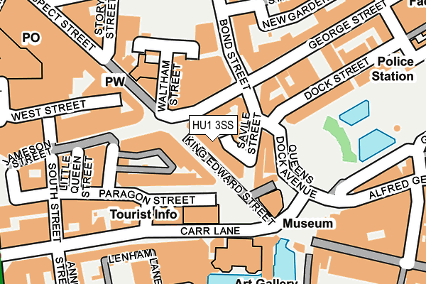 HU1 3SS map - OS OpenMap – Local (Ordnance Survey)