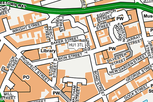 HU1 3TL map - OS OpenMap – Local (Ordnance Survey)