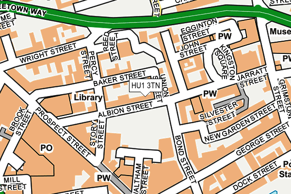 HU1 3TN map - OS OpenMap – Local (Ordnance Survey)