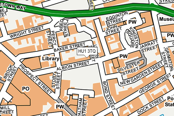 HU1 3TQ map - OS OpenMap – Local (Ordnance Survey)