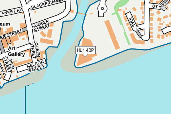 HU1 4DP map - OS OpenMap – Local (Ordnance Survey)