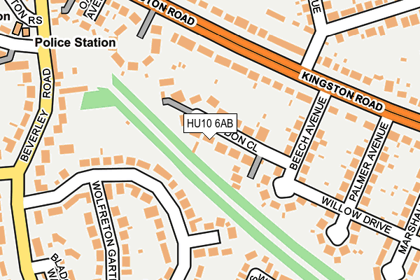 HU10 6AB map - OS OpenMap – Local (Ordnance Survey)