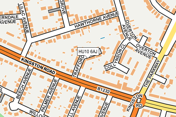 HU10 6AJ map - OS OpenMap – Local (Ordnance Survey)