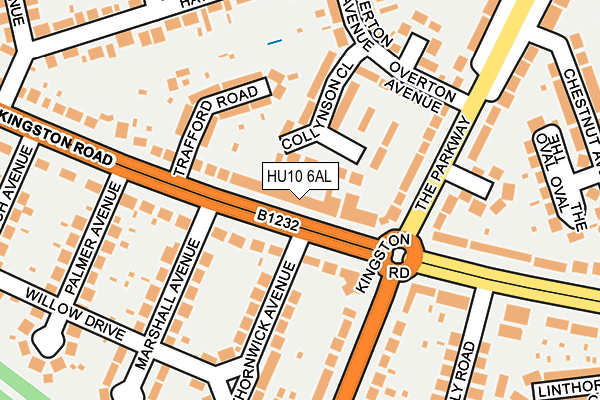 HU10 6AL map - OS OpenMap – Local (Ordnance Survey)