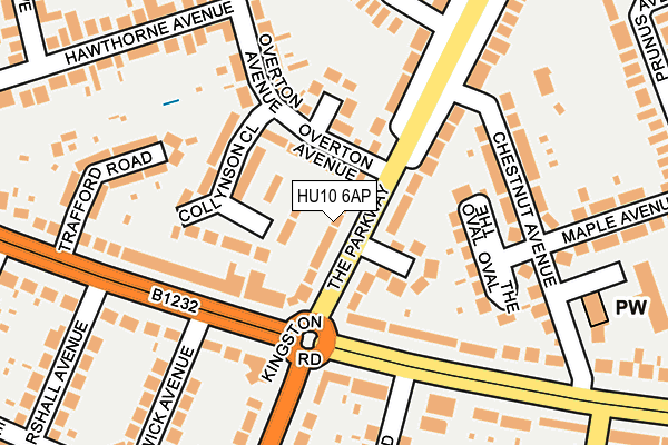 HU10 6AP map - OS OpenMap – Local (Ordnance Survey)