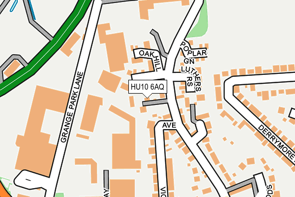 HU10 6AQ map - OS OpenMap – Local (Ordnance Survey)