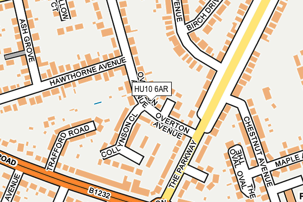 HU10 6AR map - OS OpenMap – Local (Ordnance Survey)