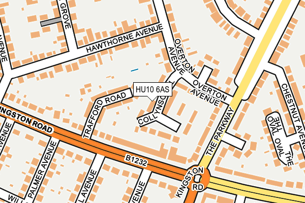 HU10 6AS map - OS OpenMap – Local (Ordnance Survey)