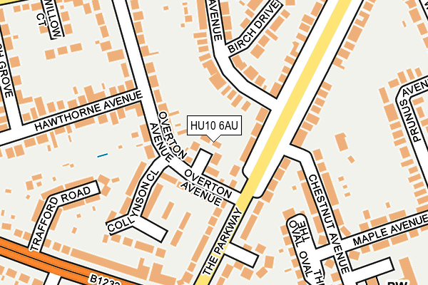 HU10 6AU map - OS OpenMap – Local (Ordnance Survey)