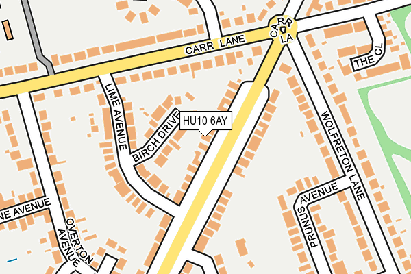 HU10 6AY map - OS OpenMap – Local (Ordnance Survey)