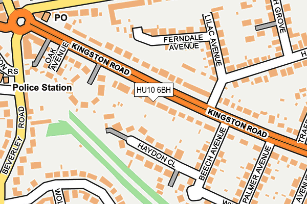 HU10 6BH map - OS OpenMap – Local (Ordnance Survey)