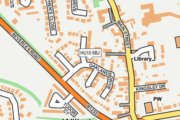 HU10 6BJ map - OS OpenMap – Local (Ordnance Survey)