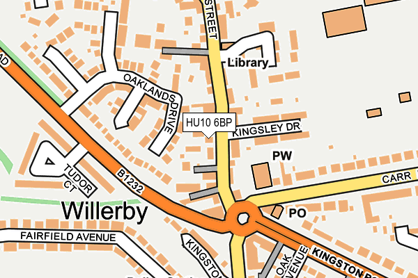 HU10 6BP map - OS OpenMap – Local (Ordnance Survey)